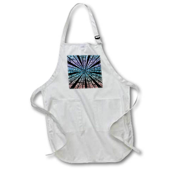 Apron - Blue, Purple, Pink, Green Starburst Design Patterns