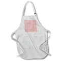 Apron - Red and White French Diamonds In Circles Pattern Patterns