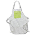 Apron - Mint Green, White, and Pink Horizontal Stripes Patterns