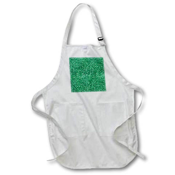 Apron - Image of an abstract glittering surface of green and white colors Alexis Design - Texture Glitter
