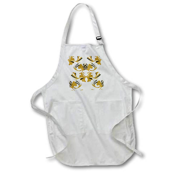 Apron - Ginkgo Leaves Opulent Foliage Abstract Mirror Image Vector Art - Ginkgo Leaves