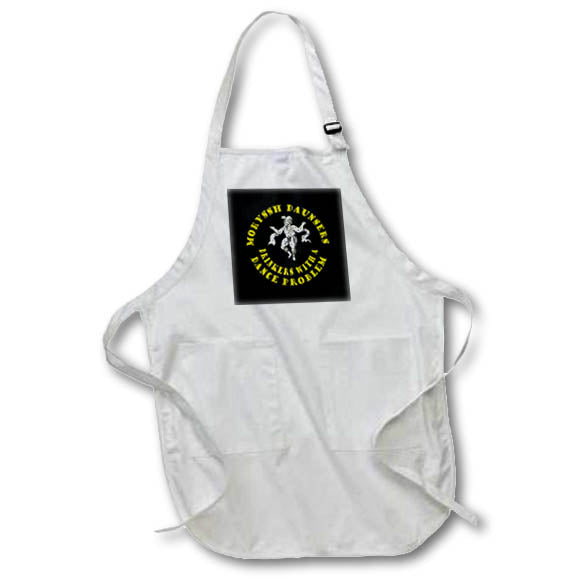 Apron - Moryssh Daunsers Drinkers With A Dance Problem Yellow Text Vector Art - Morris Dance Humour