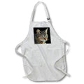 Apron - Stunning Tabby Cat Close Up Portrait Vector On Black Background Vector Art - Tabby Cat