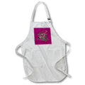 Apron - Chinese Fire Dragon In Light Gray And Red Vector Art - Chinese Fire Dragon