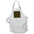 Apron - Artistic Yellow Roses Geometric Line Drawing Pattern Graphic Design - Yellow Roses Pattern