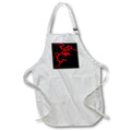 Apron - Minimalistic Japanese Tribal Style Dragon In Red Vector Art - Dragon