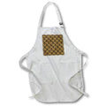 Apron - When Hearts Meet Together Pattern - Ochre Hearts On Black Vector Art - Heart Pattern