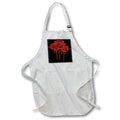 Apron - Stylized Line Drawing Artistic Red Roses Vector Vector - Red Roses