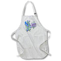 Apron - Love grows here and blue flower arrangement Love