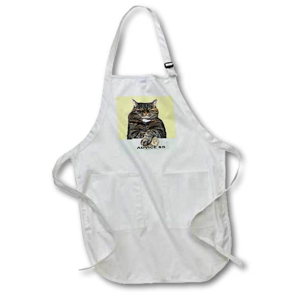 Apron - Funny Advice Cat Looking Aloft Grumpy Meme Cat Designs