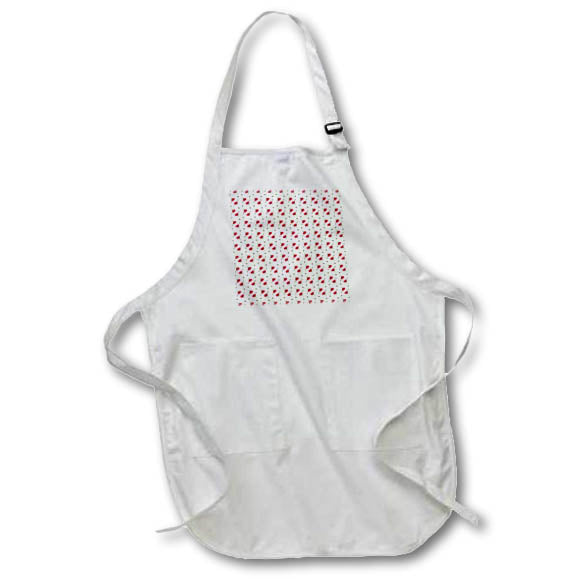 Apron - Carnation Rotation Seamless Floral Pattern Pattern - Red Carnation