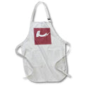 Apron - At Great Height With A Kite, Kiter White Silhouette Illustration - Kiter Silhouette