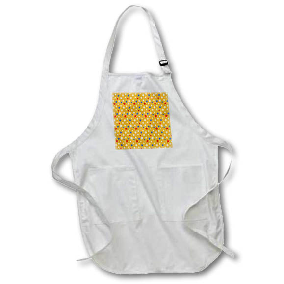 Apron - Bold Red, Patriotic Blue, and White Stars Repeat Pattern Pattern - Patriotic Stars