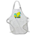 Apron - Yellow and Blue Cement Truck Illustration Illustrations
