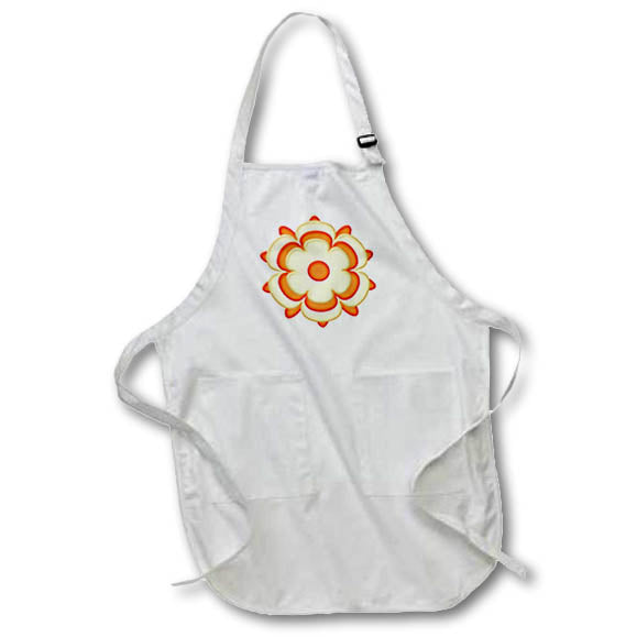 Apron - Cute Orange and Beige Scallop Flower Illustration Illustrations