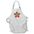 Apron - Modern Red, Light Blue, and Yellow Circle Flower Illustration Illustrations