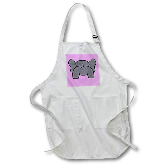 Apron - Curvacious Elephant Backside Not Caring About Anything Illustration - Elephant