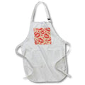 Apron - Two Kisses Collided Red Colored Lips Pattern Pattern - Lipstick Kisses