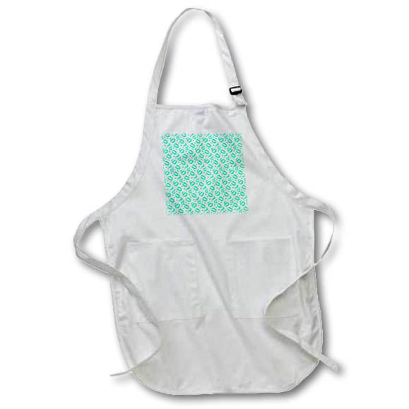 Apron - Two Kisses Collided Lip Affectionate Aqua Colored Lips Pattern Pattern - Lipstick Kisses