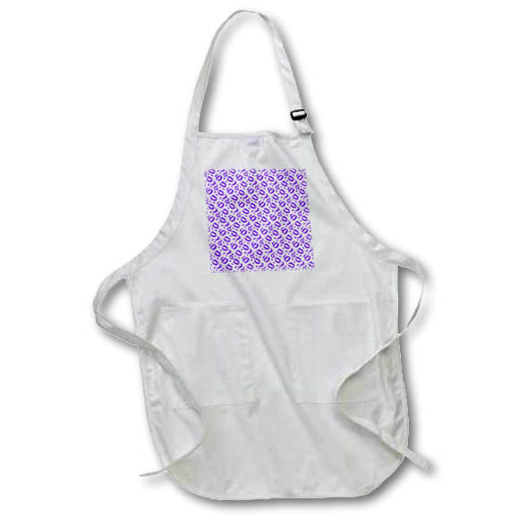 Apron - Two Kisses Collided Luscious Lilac Colored Lips Pattern Pattern - Lipstick Kisses