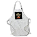 Apron - Easter Le Chat Noir de Paques With Floral Cross Vector Art - Le Chat Noir At Easter