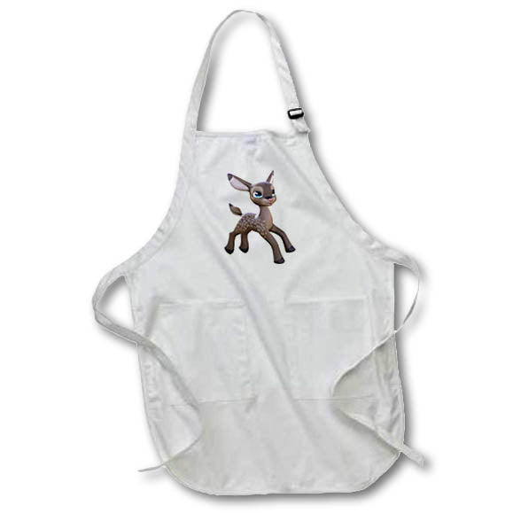 Apron - Cartoon Deer Running Left Graphics Cartoon