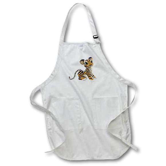 Apron - Cartoon Tiger Body Left and Looking Forward Graphics Cartoon