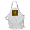 Apron - Cute Seahorse Tattoo Style In Ochre Yellow Vector Art - Seahorse