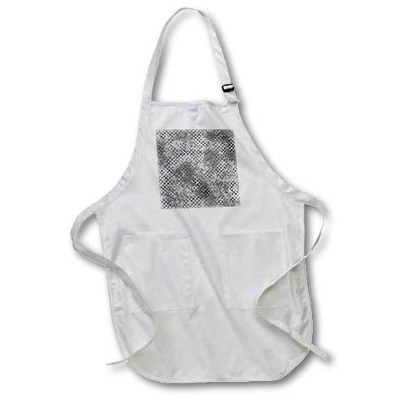 Apron - Modern Black Grunge Circle Pattern Patterns