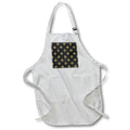 Apron - Chic Image Of Gold Celestial Suns On Black Pattern Patterns