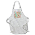 Apron - Pretty Mint Green and Image Of Gold Scattered Skeleton Leaves Patterns