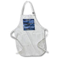 Apron - Blue and Image Of Silver Animal Prints Abstract Pattern Patterns