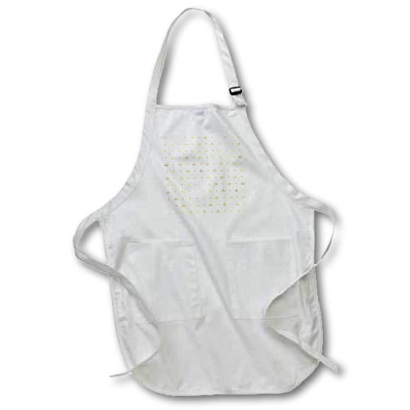 Apron - White and Image Of Gold Crowns In Diamond Shapes Pattern Patterns