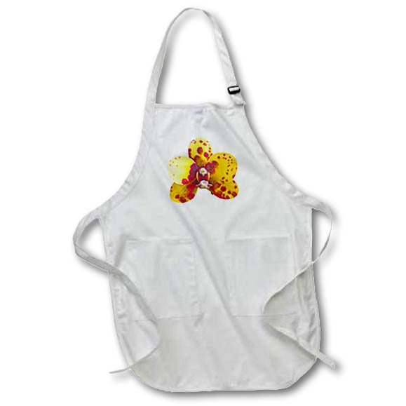 Apron - A yellow and red orchid Graphics Flower