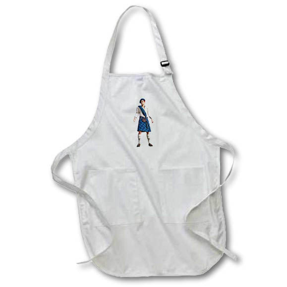 Apron - A Scottish highlander in blue Graphics Travel