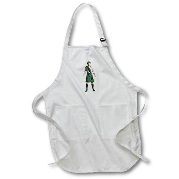 Apron - A Scottish highlander in green Graphics Travel