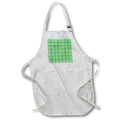 Apron - Art Deco Style Fleur De Lis Pattern White On Green Digital Art - Symmetrical Pattern