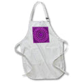 Apron - Dark Purple Polygonal Mandala - circular graphic design Zydd - Triangle Mandalas