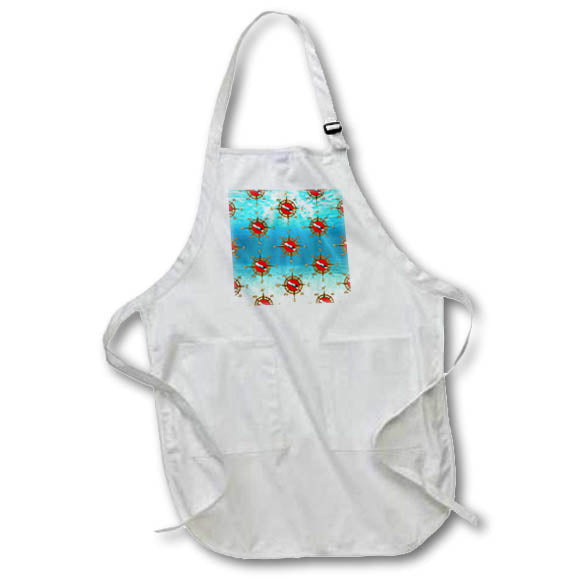 Apron - Female SCUBA diver with nautical compass pattern swimming. Creative Studios – SCUBA Diving