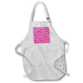 Apron - Pretty Bright Pink and White Vine Flower Pattern Patterns