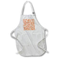 Apron - Large Coral Orange Roses Pattern Patterns