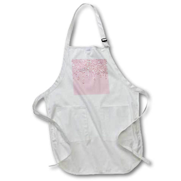 Apron - Glam Soft Pink Image Of Glitter Image Of Drip Patterns