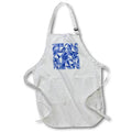 Apron - Modern Blue Polygon Pattern Patterns