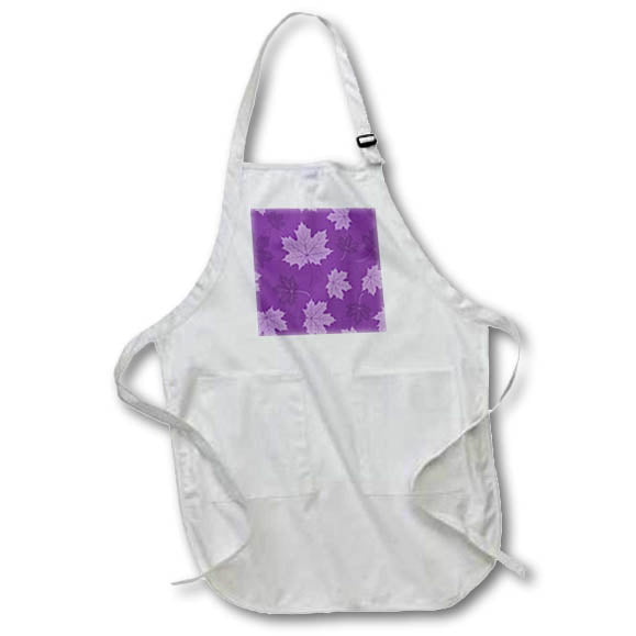 Apron - Purple Maple Leaf Pattern Patterns