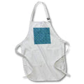 Apron - Blue and Aqua Small Square Geometric Pattern Geometric Patterns