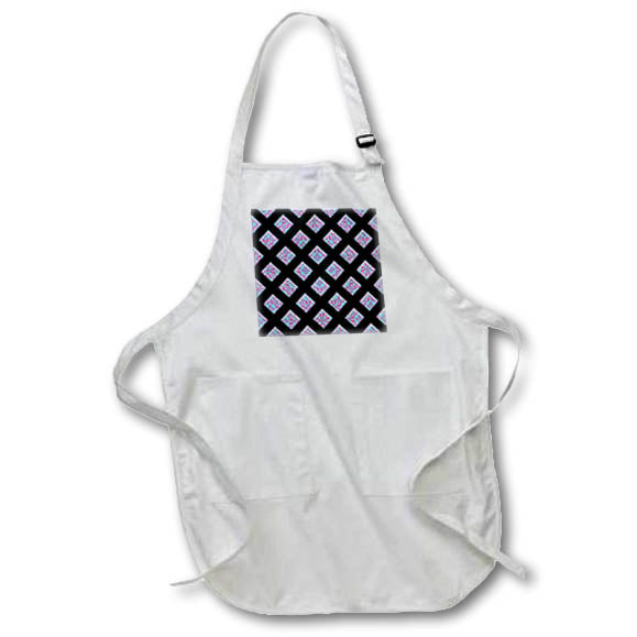 Apron - Pretty Pink and Aqua Mosaic Diamond Geometric Pattern Geometric Patterns
