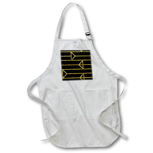 Apron - Modern Yellow Image Of Glitter Triangle and Lines Geometric Pattern Geometric Patterns