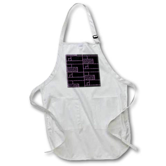 Apron - Modern Pink Image Of Metal Rectangles and Squares Pattern Geometric Patterns