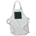 Apron - Modern Aqua Diamond and Lines Dot Geometric Pattern Geometric Patterns