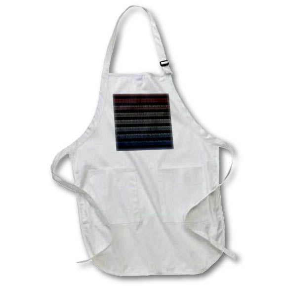 Apron - Red White Blue Line Rows Image Of Foil Modern Geometric Pattern Geometric Patterns